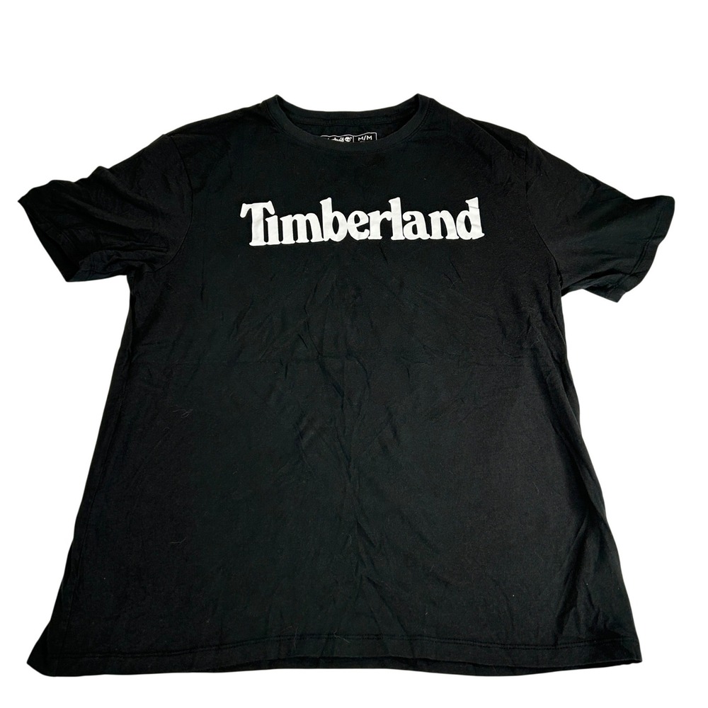 Timberland Mens Regular Fit Logo Graphic T-Shirt Black TB0A2CHJ Size Medium